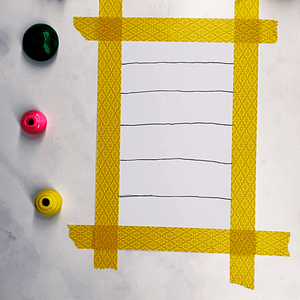 Step 1: Start by drawing a few horizontal lines across your page