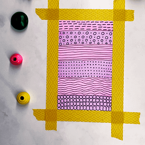 Step 3: Fill your sections with simple patterns.