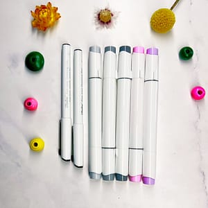 Supplies for the Ease Holiday Stress with Line and Pattern Drawing exercise