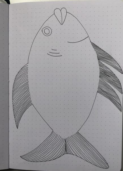 Step 1: Draw a fish