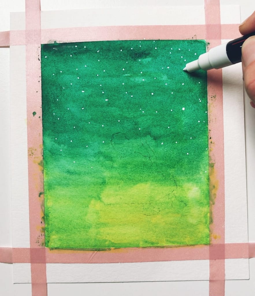 Step 3a: Use an acryl marker to create stars