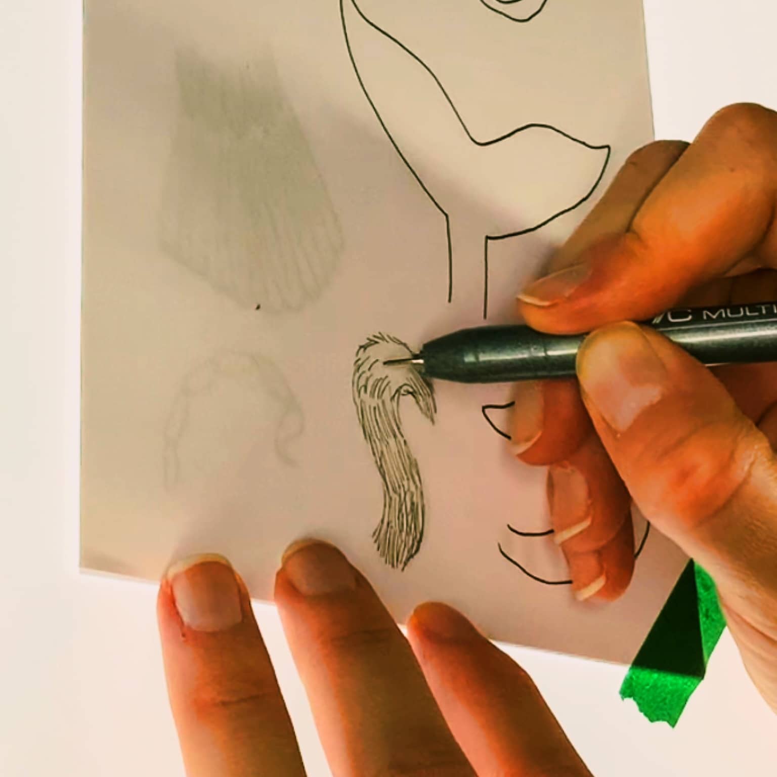 Step 2: You can use hatching to create texture