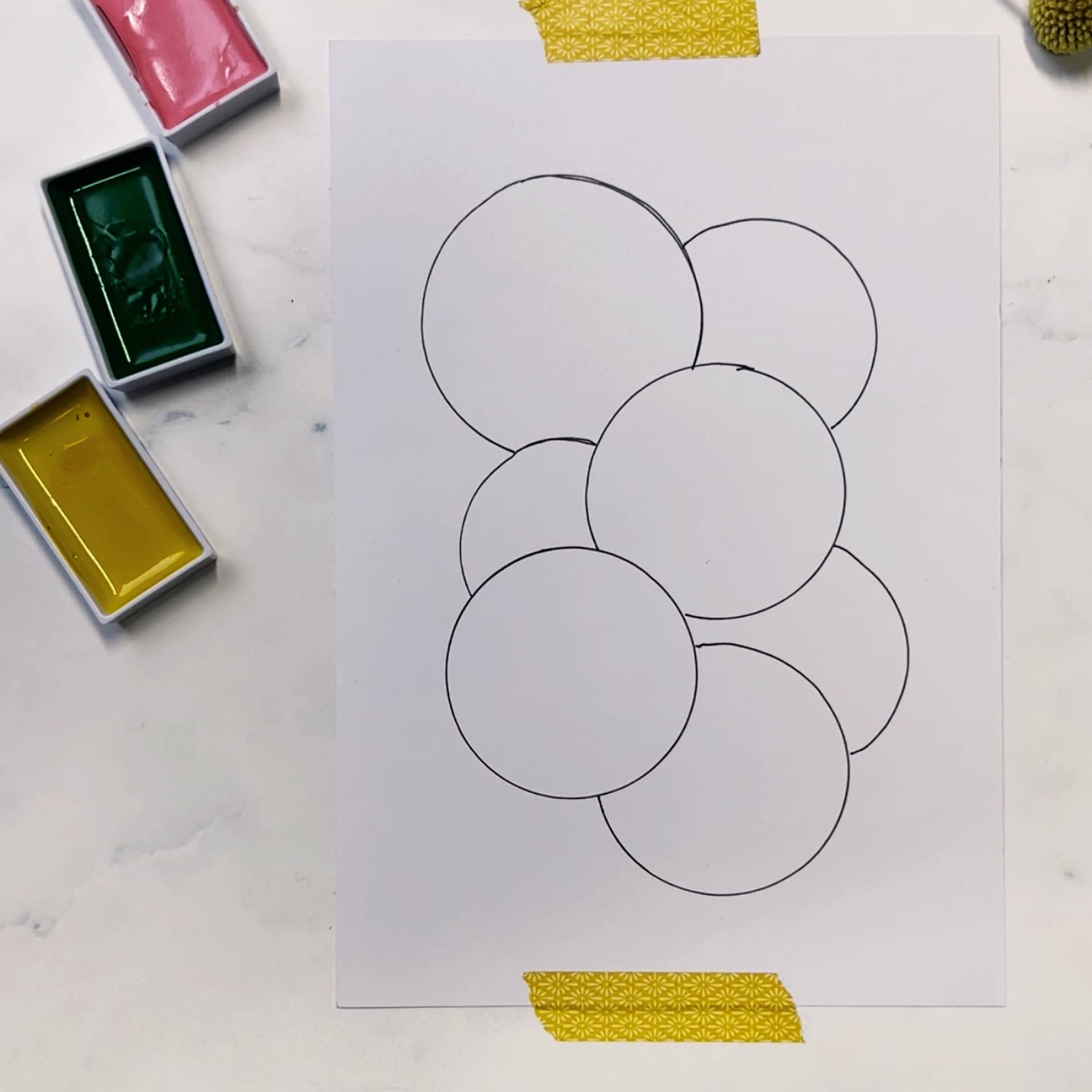 Step 1: Draw a few circles