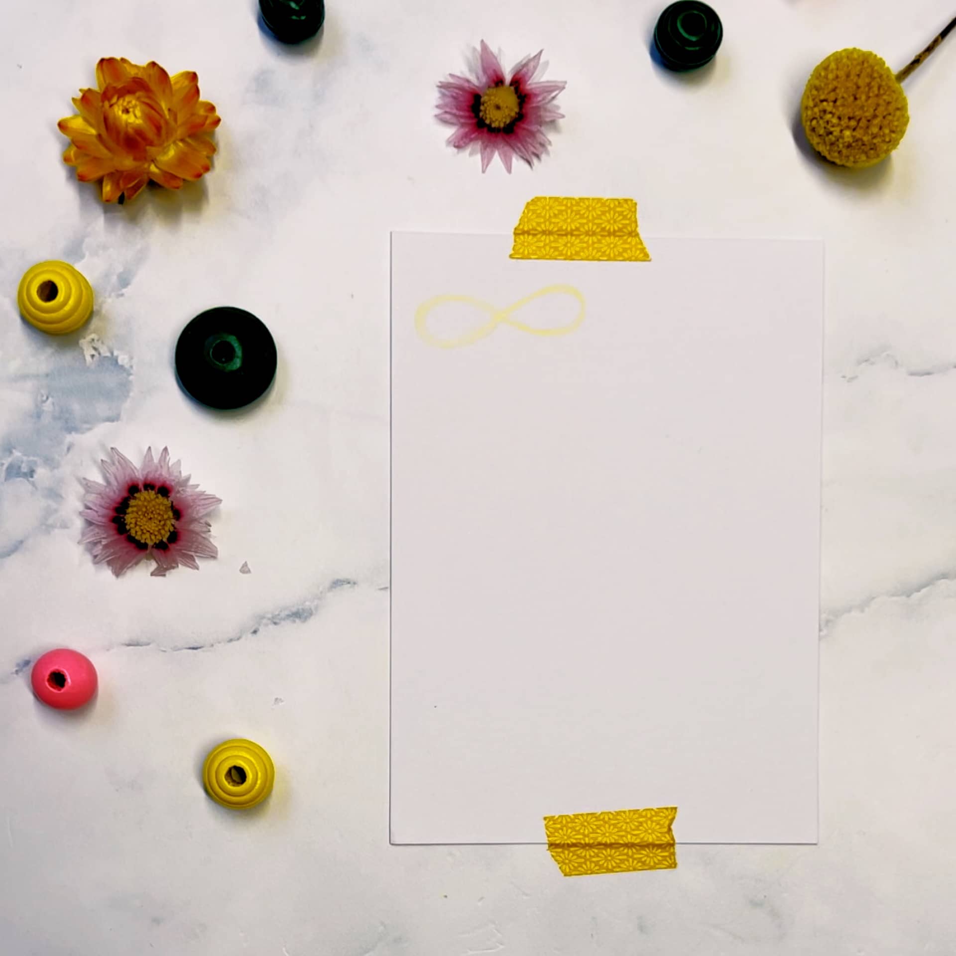 Step 1: Draw a lemniscate or infinity symbol