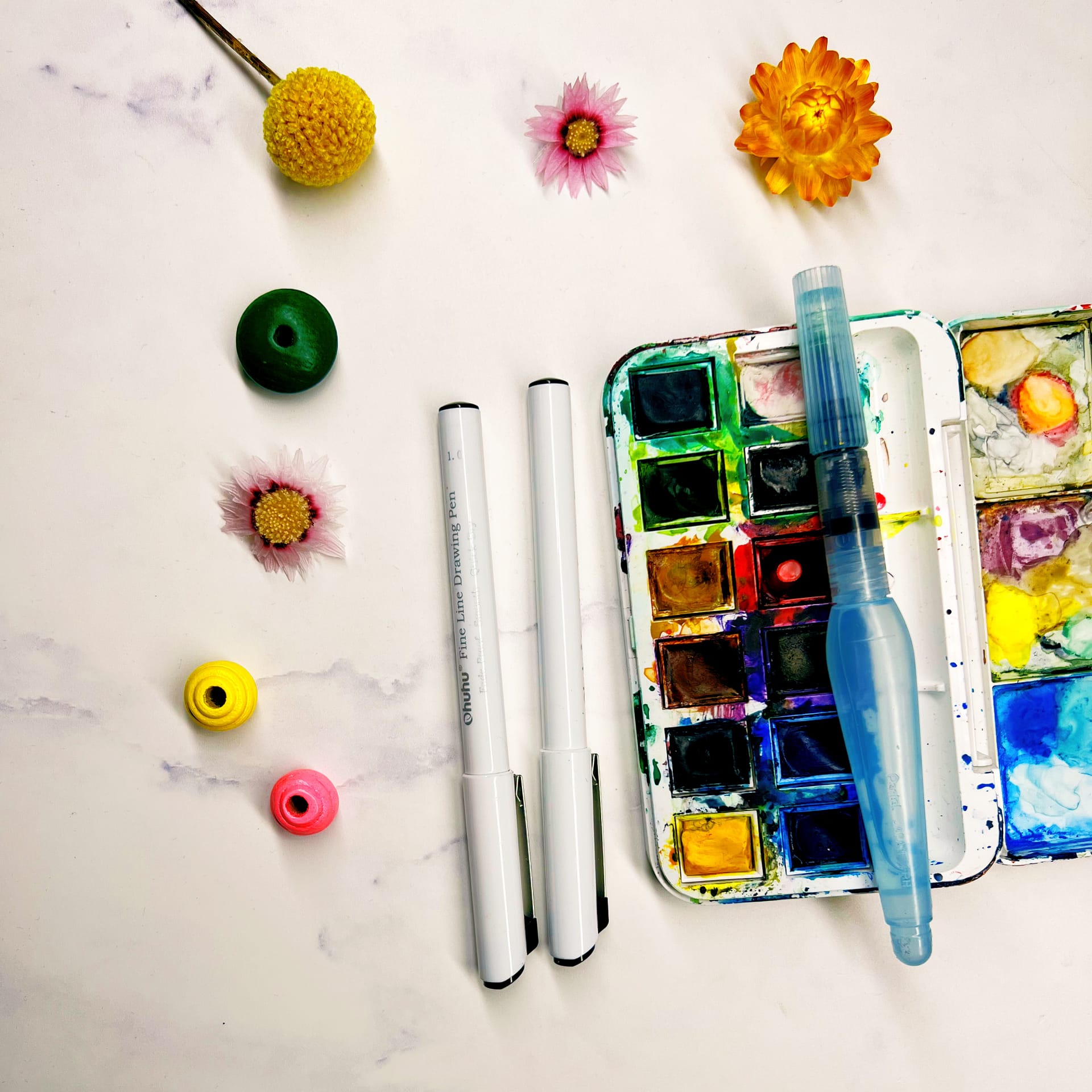 Supplies for the Mindful Mandalas exercise