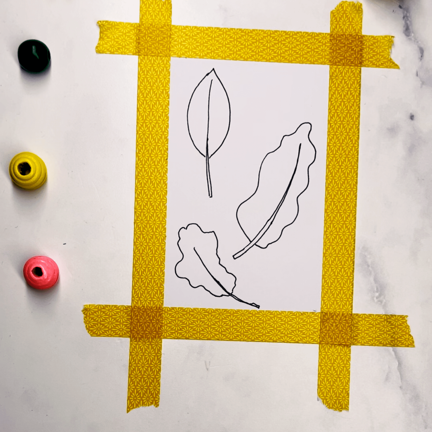 Step 1: Draw a few simple leaves