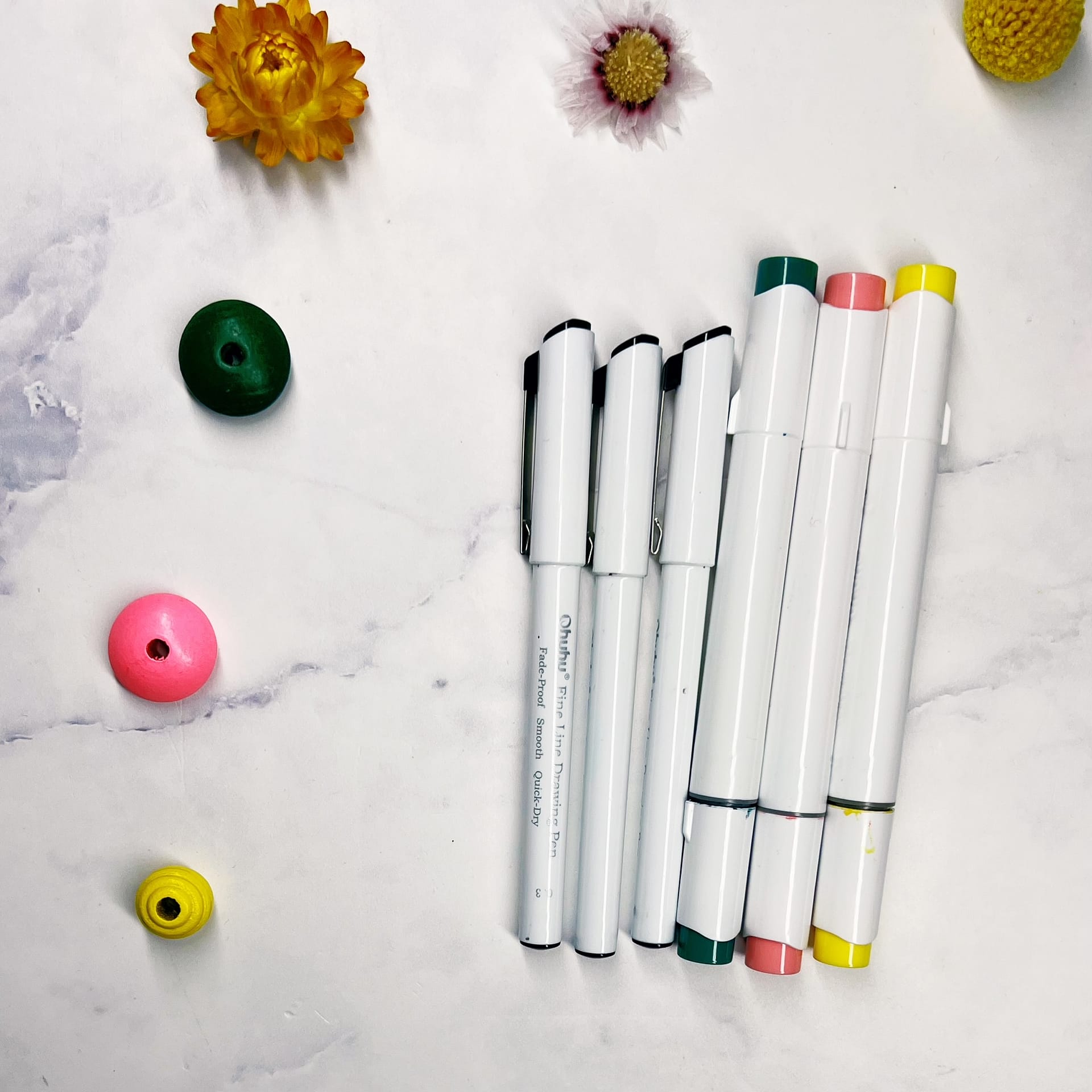 Supplies for the Kickstart Your Creative Self-Care Journey with a Unique Habit Tracker exercise