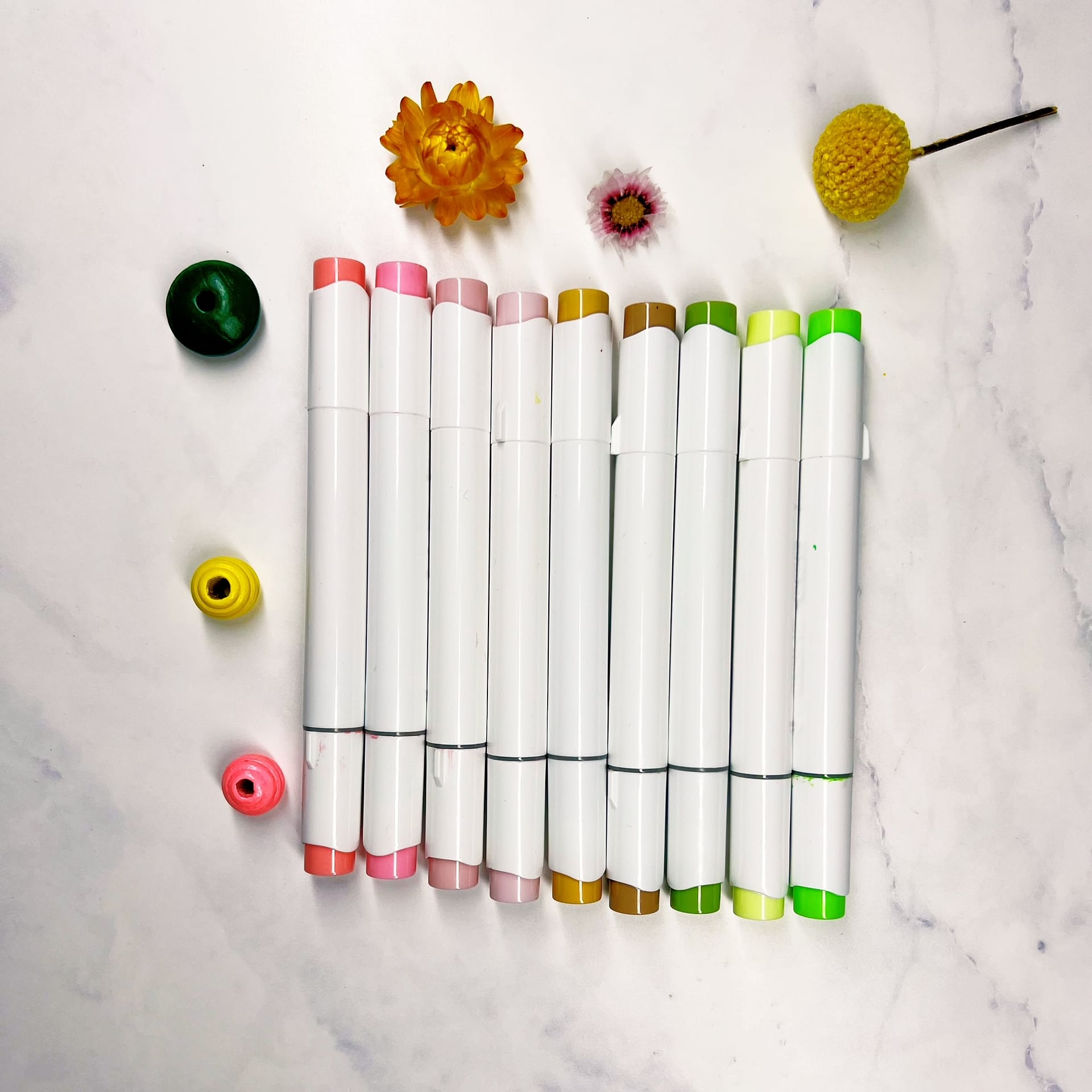 Supplies for the draw your stress away with this cherry blossom exercise