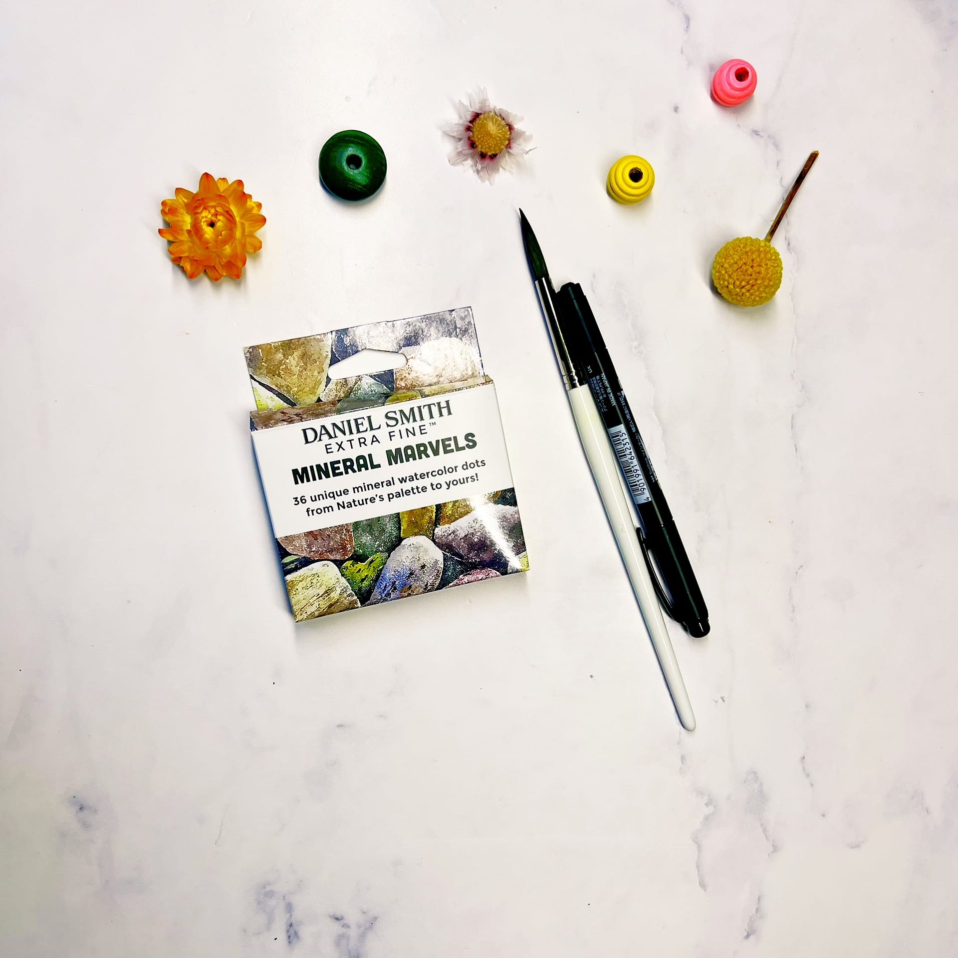 Supplies for the Mom's guide to watercolor patterns exercise