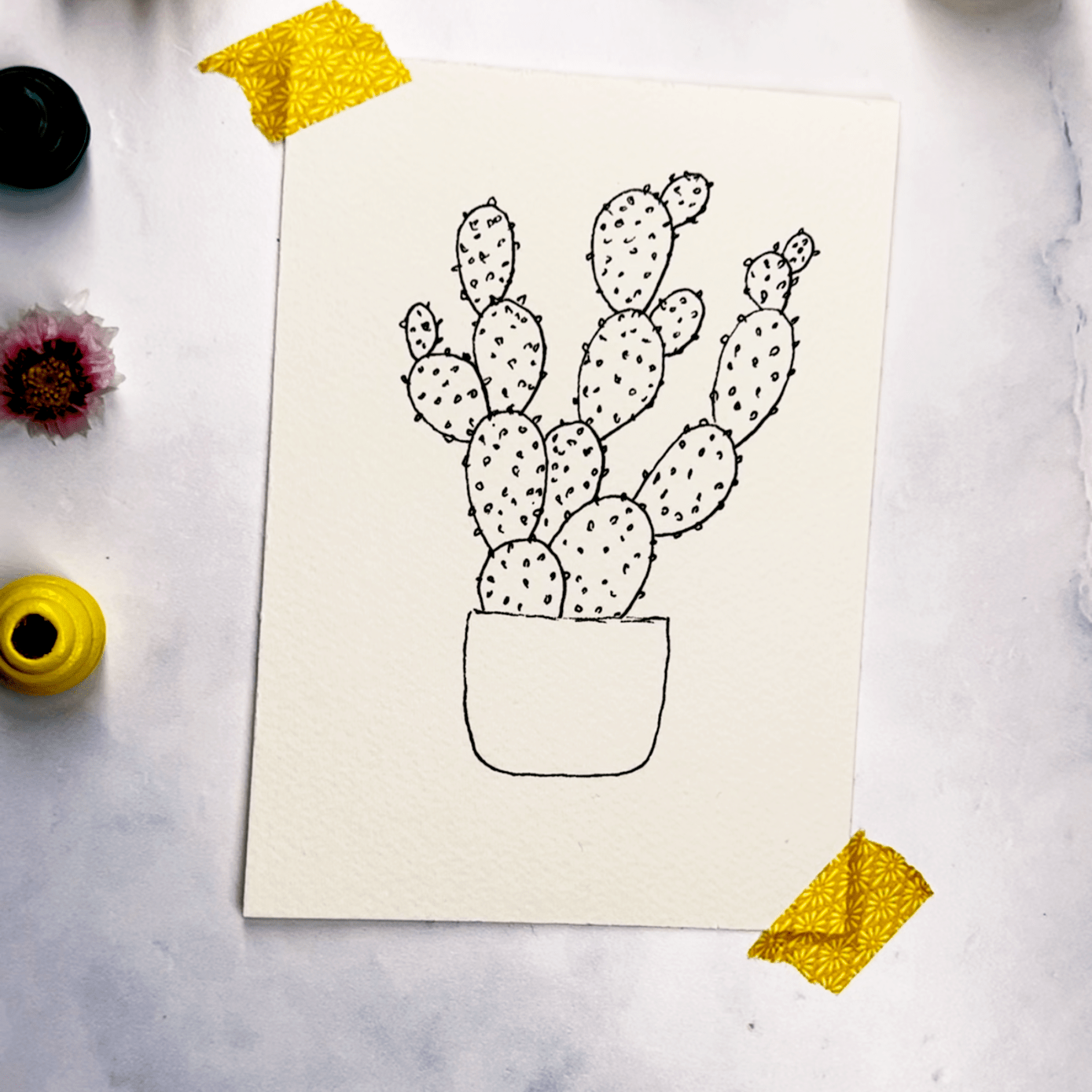 Step 3: Draw small circle squiggles for the spikes