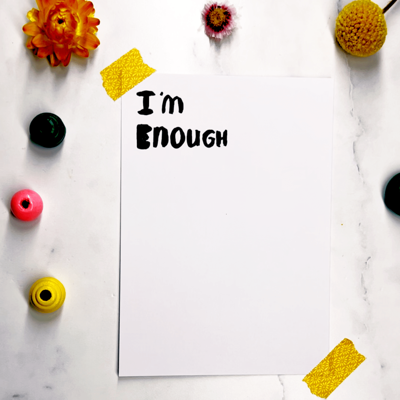 Step 1: Choose you positive affirmations