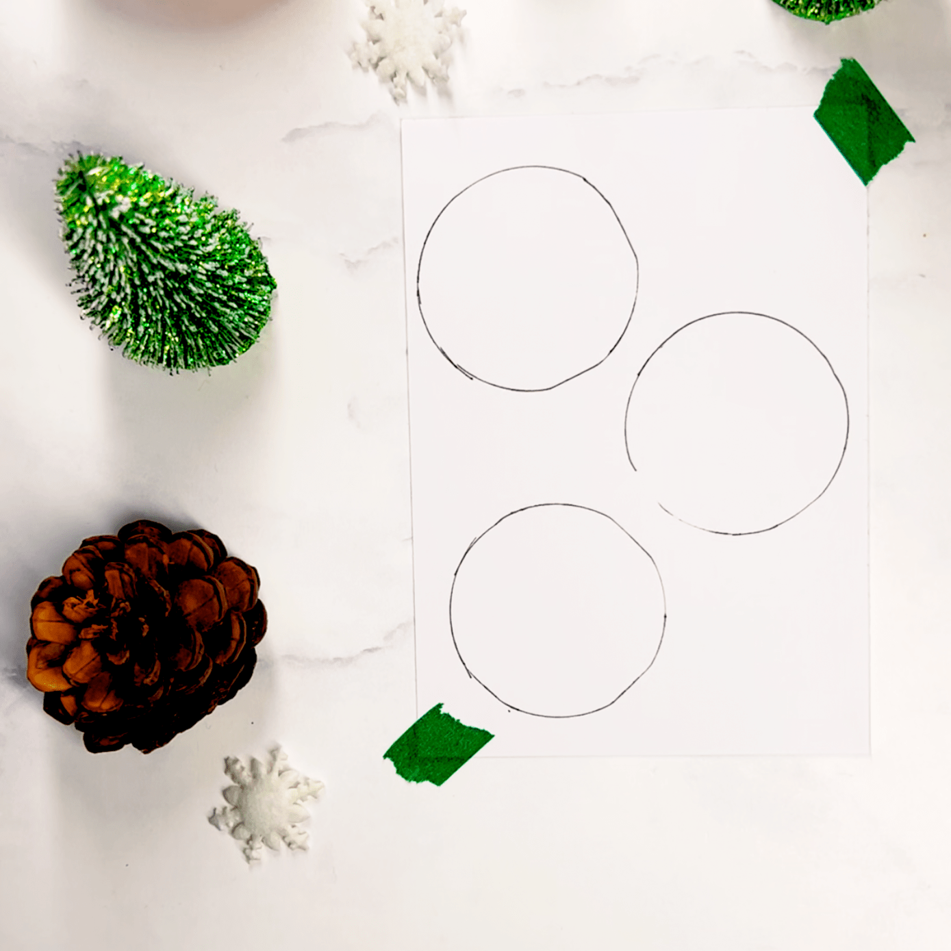 Step 1: Trace a round object and create some circles
