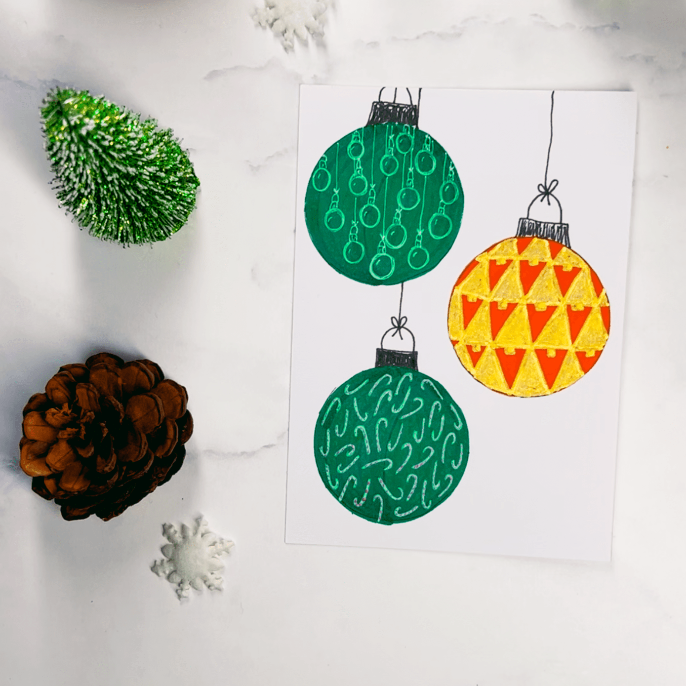 Step 4: Fill your baubles with holiday patterns