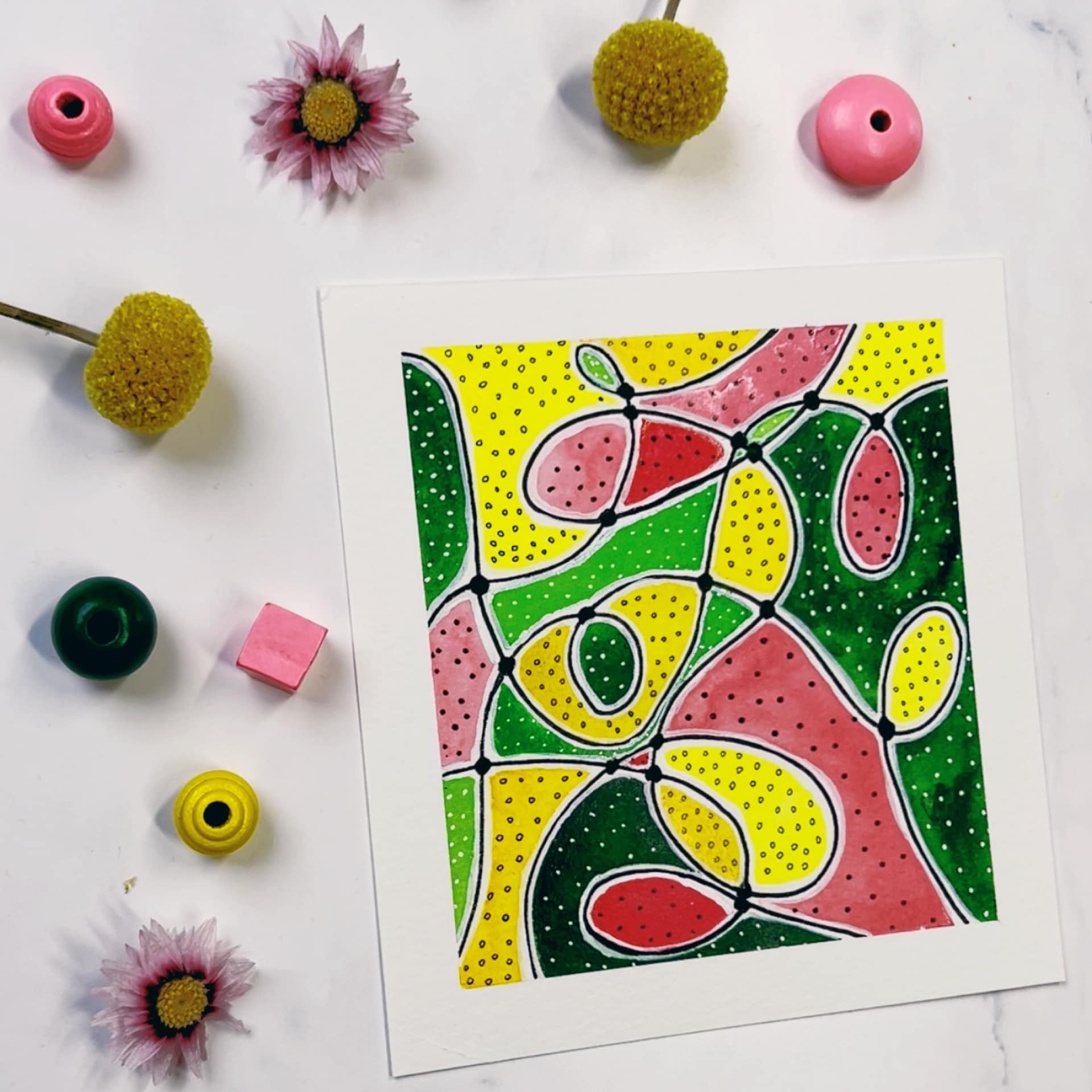 Mindful Neurographic Watercolor Exercise The Creative Cooldown