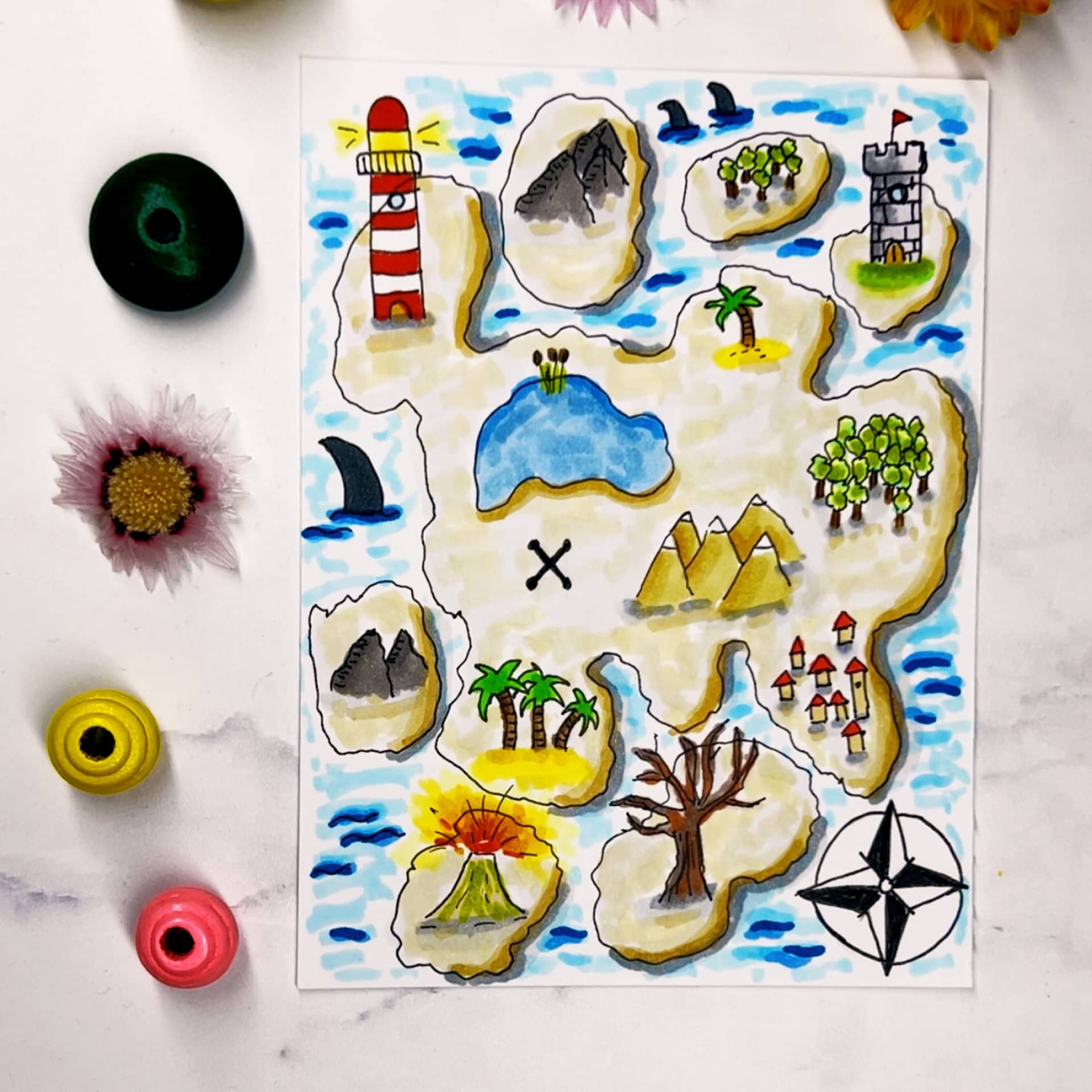 Creative Journey: Drawing a Treasure Map with Your Little One • The ...